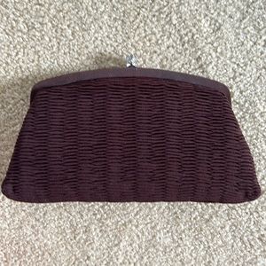 Vintage Garay Brown Satin Clutch